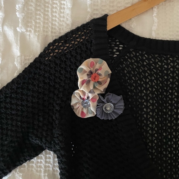 Friends of Couture angora/cotton cropped cardigan size 12 - Picture 5 of 9